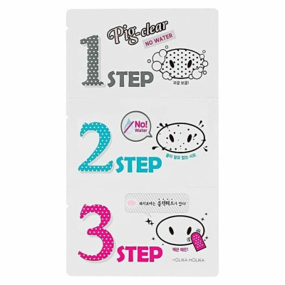 Maschera Viso Peel Off Holika Holika Pig-clear No Water3 Step