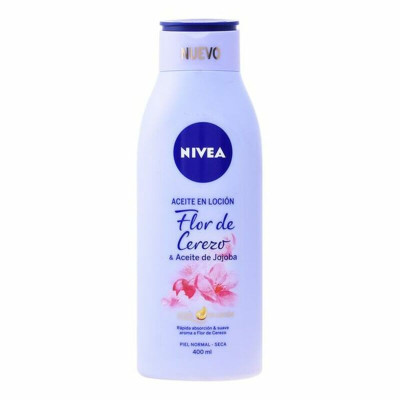 Olio a Lozione Fiori di Ciliegio e Olio di Jojoba Nivea Aceite En Locion (400 ml) 400 ml