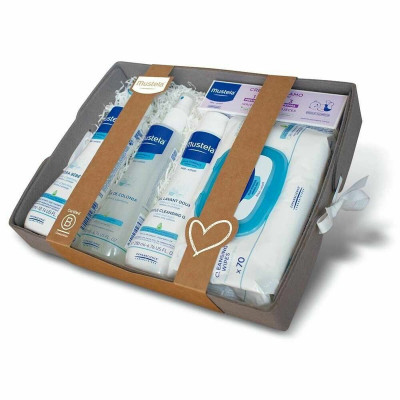 Set di igiene Mustela Canastilla Bebé Gris Lote Neonato 5 Pezzi