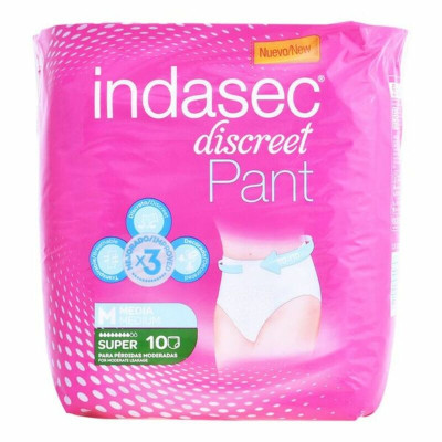 Pannolini da Incontinenza Pant Super Talla Mediana Indasec Pant Super (10 uds)