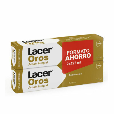 Dentifricio Tripla Azione Lacer Oro 2 x 125 ml (2 Pezzi)