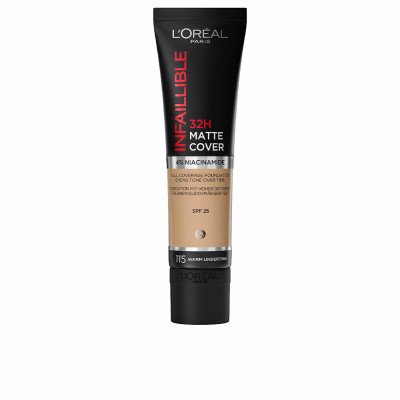 Base per Trucco Fluida L'Oreal Make Up Infalible 32H Matte Cover Nº 115 warm undertone Spf 25