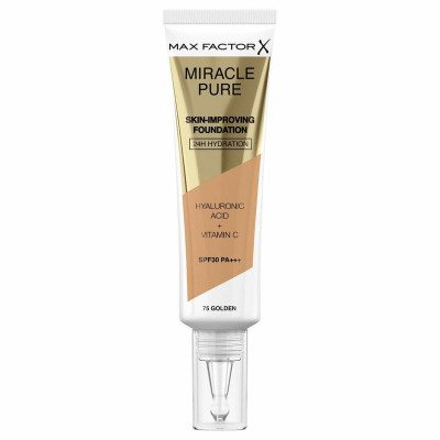 Base per Trucco Fluida Max Factor Miracle Pure 75-golden SPF 30 (30 ml)