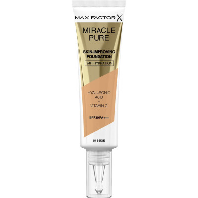 Base per Trucco Fluida Max Factor Miracle Pure 55-beige SPF 30 (30 ml)