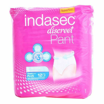 Pannolini da Incontinenza Pant Plus Talla Grande Indasec 3821862 (12 uds)